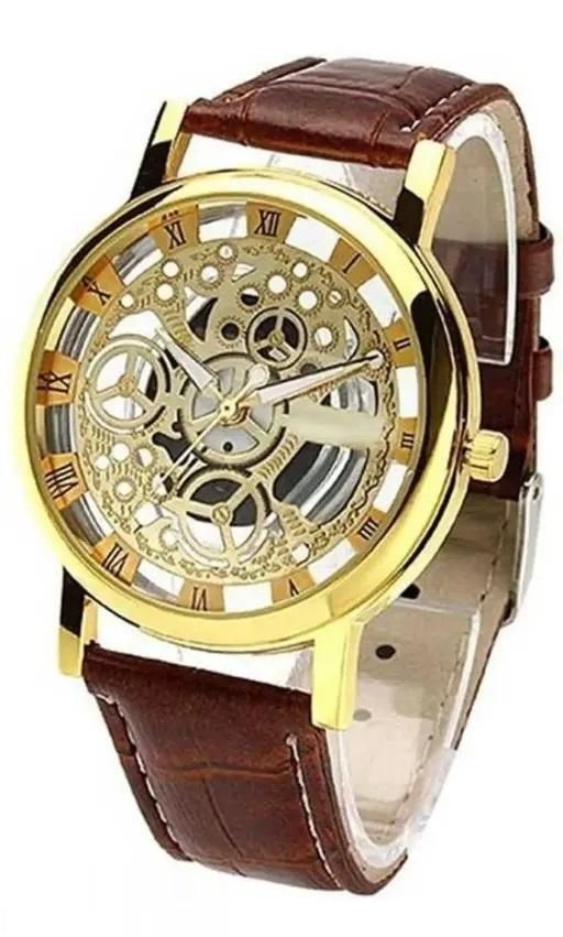 Regal Gold Leather Timepiece