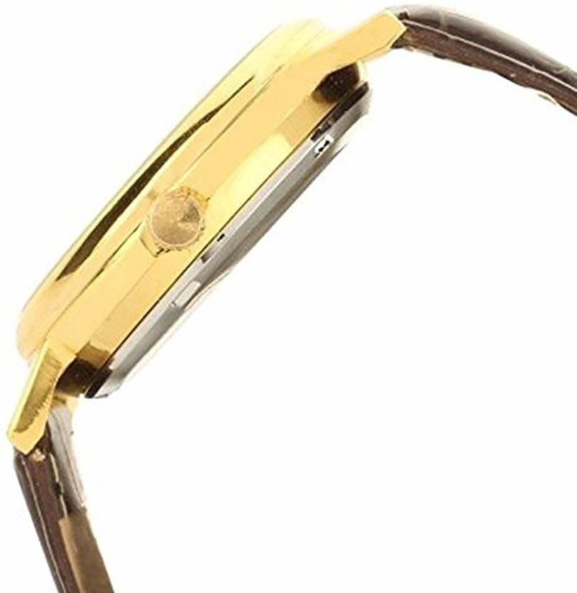 Regal Gold Leather Timepiece